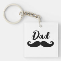 Dad black handlebar moustache
