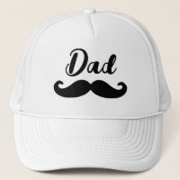 Dad black handlebar moustache