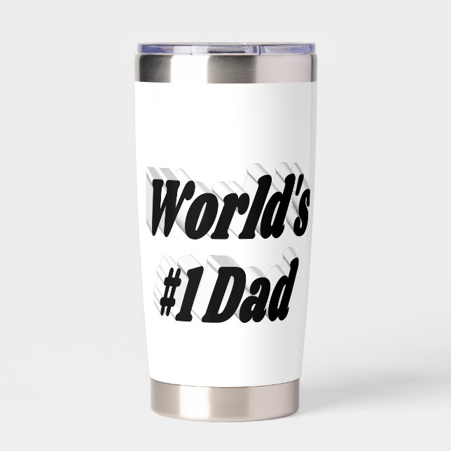 Dad black text Fathers Day Insulated Tumbler (Front)