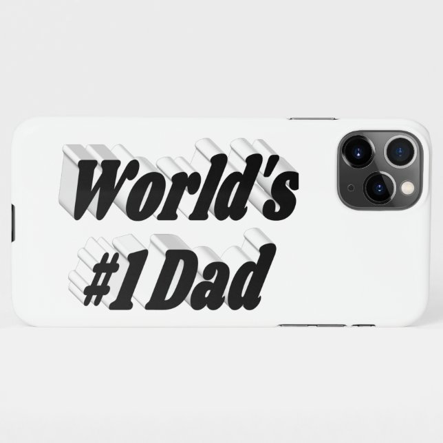 Dad black text Fathers Day iPhone Case (Back Horizontal)