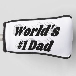 Dad black text  golf head cover