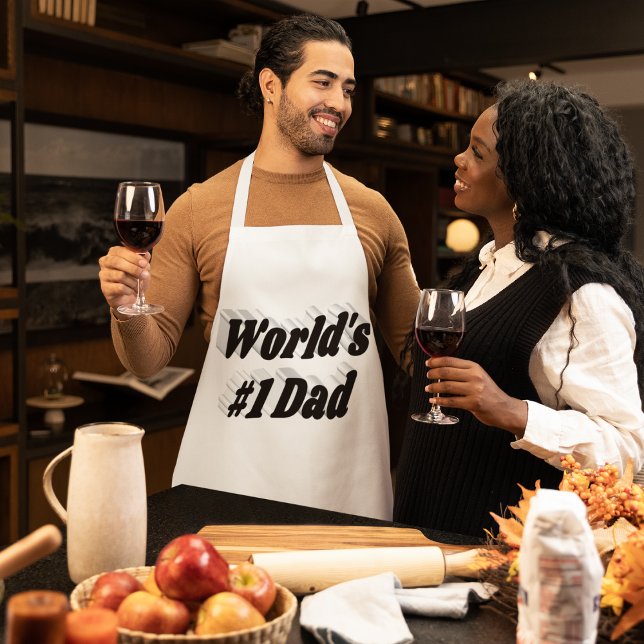 Dad black text long apron (Creator Uploaded)