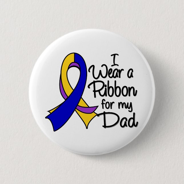 Dad - Bladder Cancer Ribbon 6 Cm Round Badge (Front)