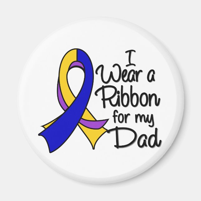 Dad - Bladder Cancer Ribbon Magnet (Front)