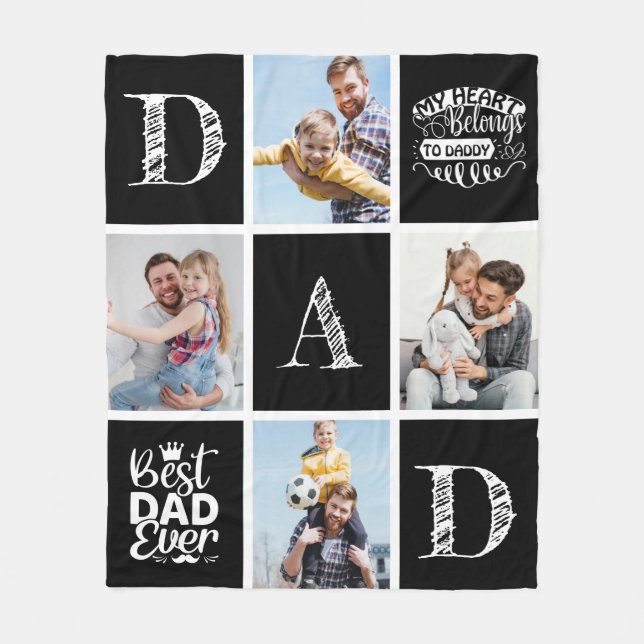 Dad Blanket Personalised Gift for Men (Front)