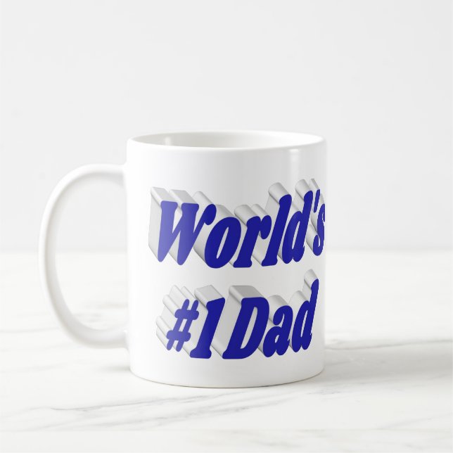 Dad blue half text  coffee mug (Left)