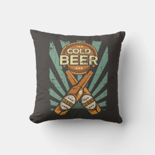 Dad Blue Strips Cold Beer Cushion