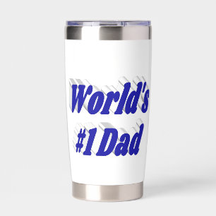 Dad blue text Fathers Day  Insulated Tumbler