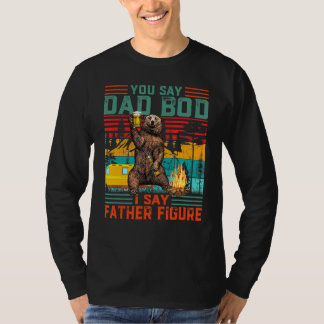 Dad Bod For Dad Vintage Bear Drink Beer T-Shirt