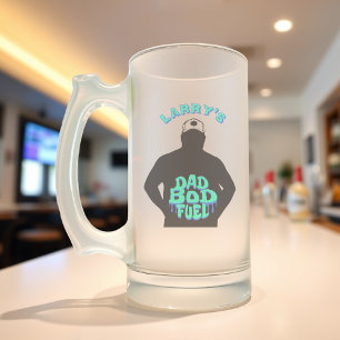 Dad Bod Fuel Funny Frosted Glass Beer Mug