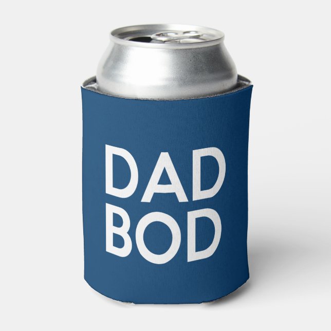 Dad Bod funny saying can cooler beer soda (Can Front)