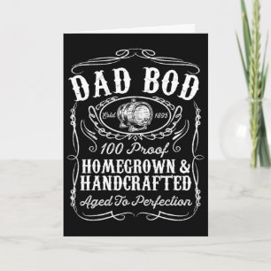 Dad Bod Funny Whiskey Bourbon Lover Fathers Day Gi Card