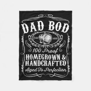 Dad Bod Funny Whiskey Bourbon Lover Fathers Day Gi Fleece Blanket