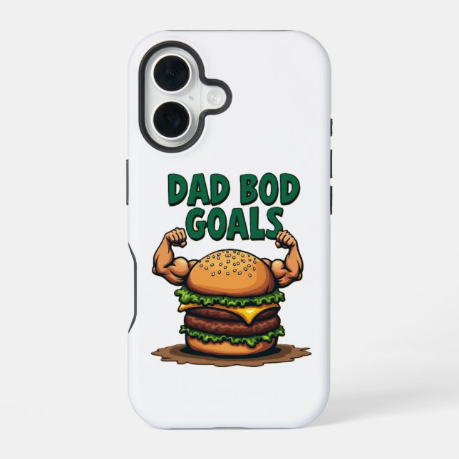 Dad bod goals. iPhone 16 case (Back)