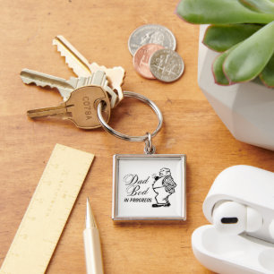 Dad Bod In Progress Funny Fathers Day Key Ring