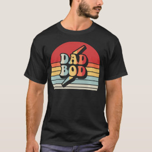 Dad Bod Lightning Bolt Retro Sunset Funny T-Shirt