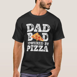 Dad Bod Powered By Pizza Father Figure Graphic T-Shirt