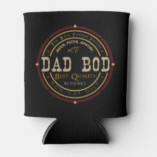 Dad Bod Vintage Funny logo Can Cooler