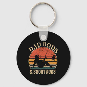 Dad Bods And Short Rods Funny Fishing Lovers Vinta Key Ring