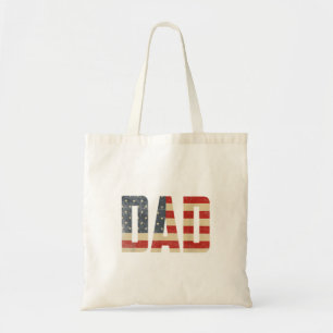 Dad Bold Patriotic American Flag Father’s Day Dad Tote Bag