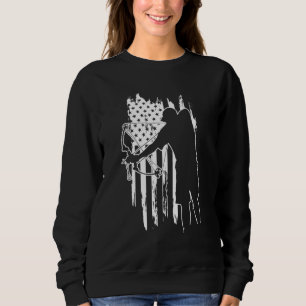 Dad Bowfishing Archer American Flag Vintage Great Sweatshirt
