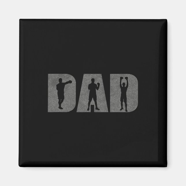 Dad Boxer Fathers Day Boxing Lover Box Gift Traini Magnet (Front)