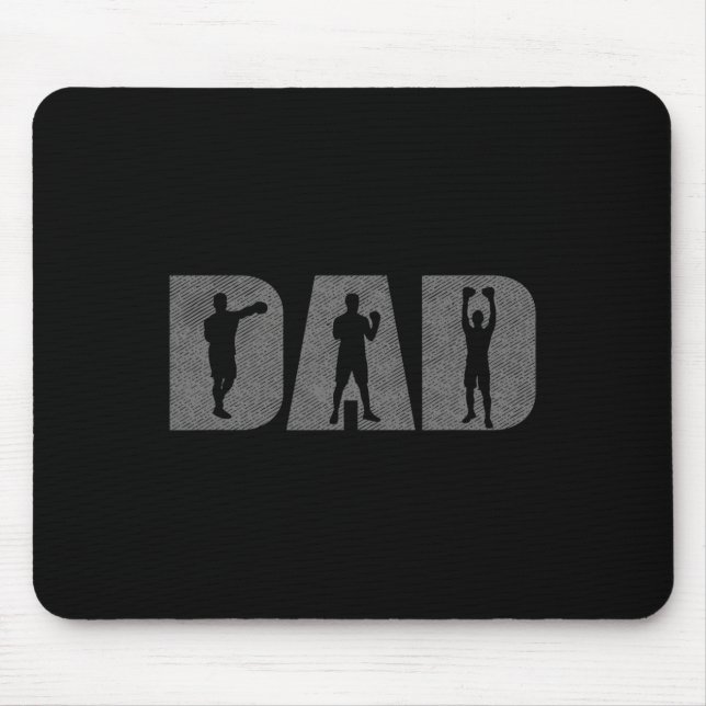 Dad Boxer Fathers Day Boxing Lover Box Gift Traini Mouse Mat (Front)