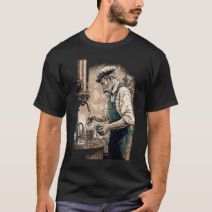 Dad Brewing Beer Vintage Brewmaster Dad 2 T-Shirt
