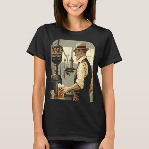 Dad Brewing Beer Vintage Brewmaster Dad T-Shirt