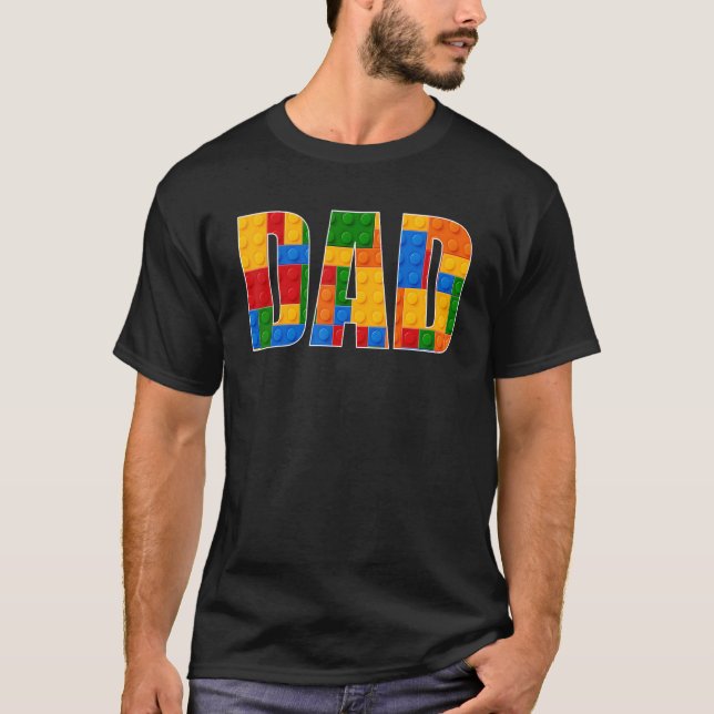 Dad Brick Builder   Blocks Master Builder Gifrs Bo T-Shirt (Front)