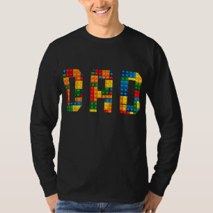Dad Brick Builder Funny Blocks Master Builder T-Shirt