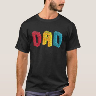 Dad Brick Master Builder Building Blocks Family Ma T-Shirt