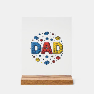 Dad Building Blocks Vintage Vector Design_1 Acrylic Sign