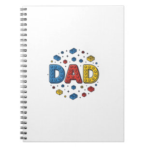 Dad Building Blocks Vintage Vector Design_1 Notebook