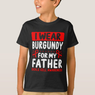 Dad Burgundy Ribbon Father´s Day Sickle Cell Aware T-Shirt