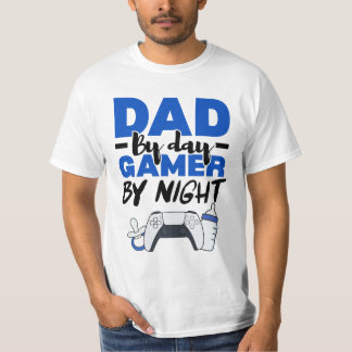 Dad By Day, Gamer By Night Playstation Father's  T-Shirt