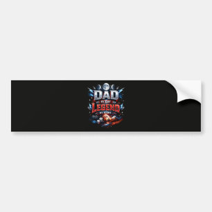 Dad By Day Legend By Night - Epic Gamer Dad Bumper Sticker