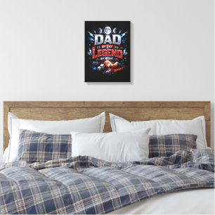 Dad By Day Legend By Night - Epic Gamer Dad Canvas Print