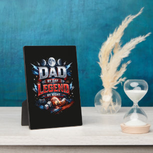 Dad By Day Legend By Night - Epic Gamer Dad Plaque