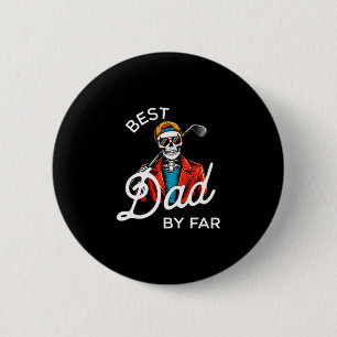 Dad by par funny golf shirt daddy  6 cm round badge