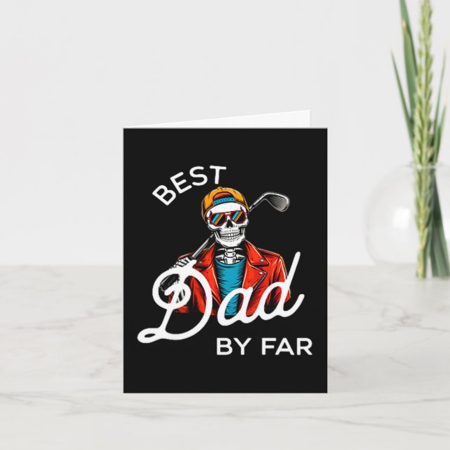 Dad by par funny golf shirt daddy  card (Front)