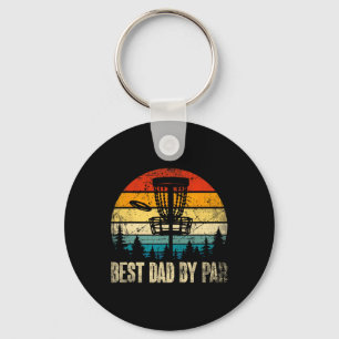 Dad By Par Vintage Disc Golf Funny Dad Fathers Day Key Ring