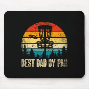 Dad By Par Vintage Disc Golf Funny Dad Fathers Day Mouse Mat
