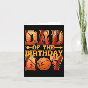 Dad Bysketbyll Birthday Boy Family Byller B-day Pa Card