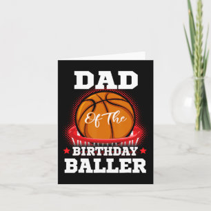 Dad Bysketbyll Birthday Boy Family Byller B-day Pa Card