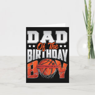 Dad Bysketbyll Birthday Boy Family Byller B-day Pa Card