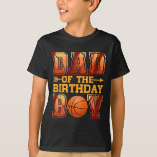 Dad Bysketbyll Birthday Boy Family Byller B-day Pa T-Shirt