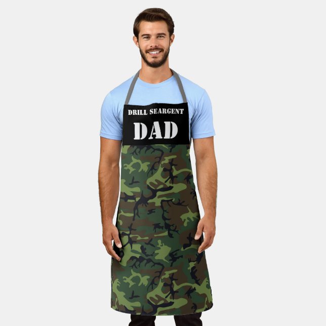 Dad Camoflage Camo Print Army Veteran  Apron (Worn)