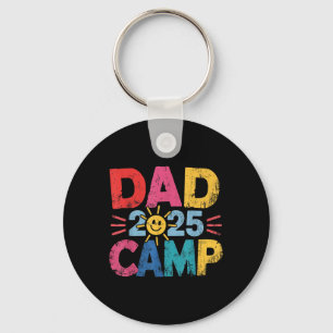 Dad Camp 2025 Family Vacation Summer Camping Crew  Key Ring