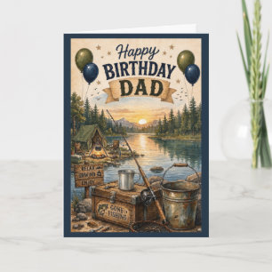 Dad Camping Birthday Card